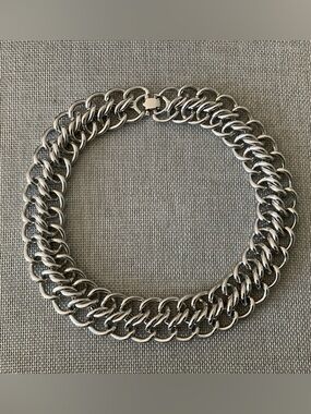 Vintage Monet Silver Bib/Collar Necklace